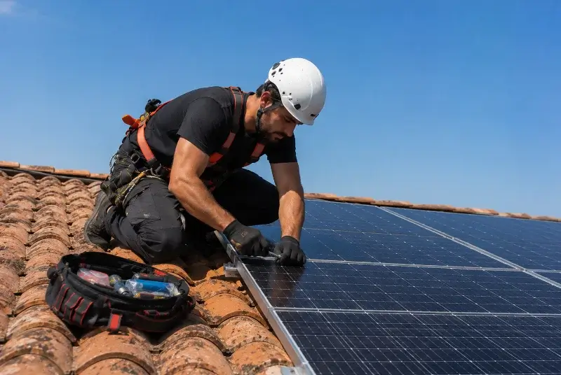 Maintenance et monitoring de panneaux solaires à Mornas