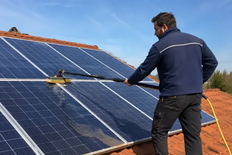 Nettoyage et entretien de panneaux solaires à Mornas